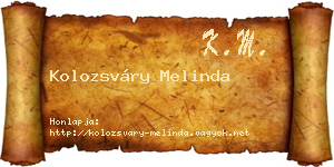 Kolozsváry Melinda névjegykártya