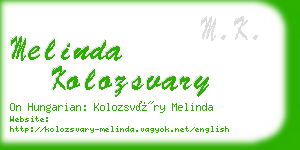 melinda kolozsvary business card